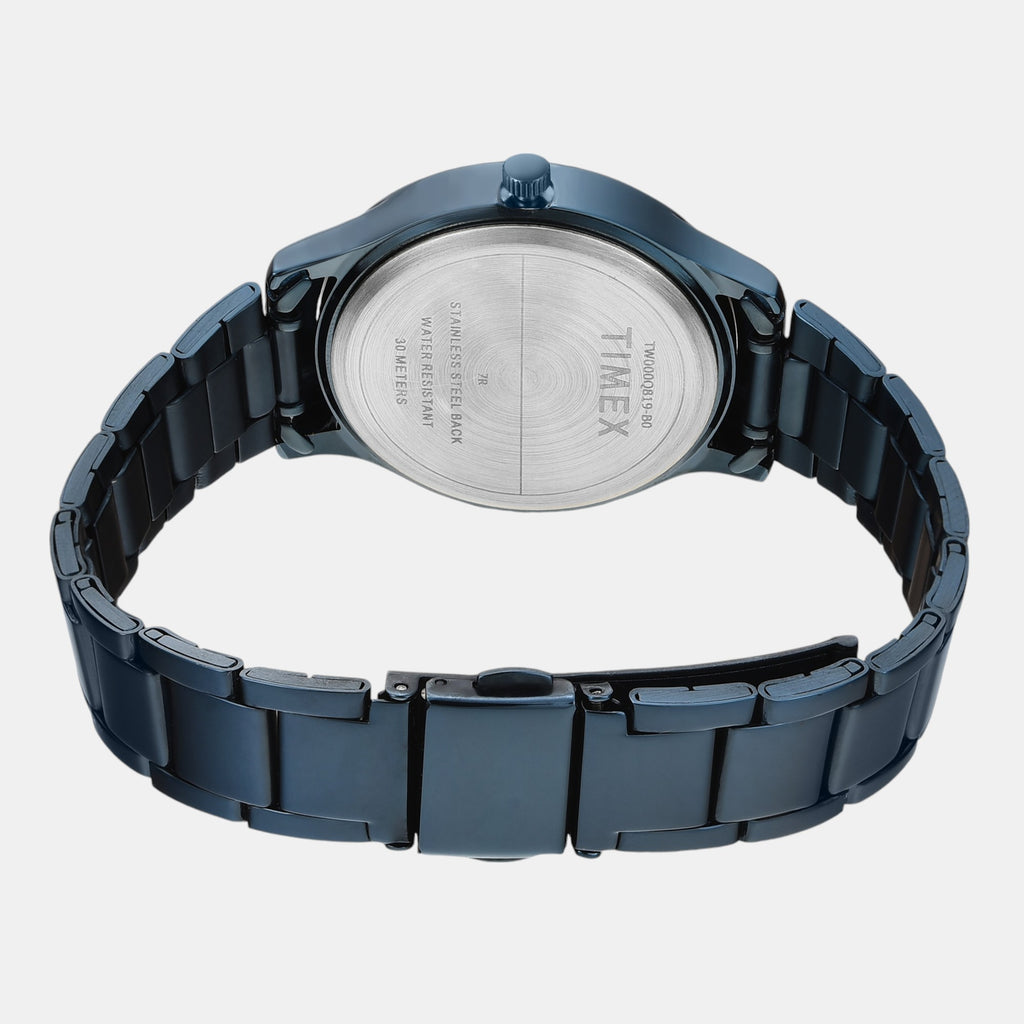 Fashion Women Quartz Blue Dial Multi-Function Stainless Steel Watch TW000Q819