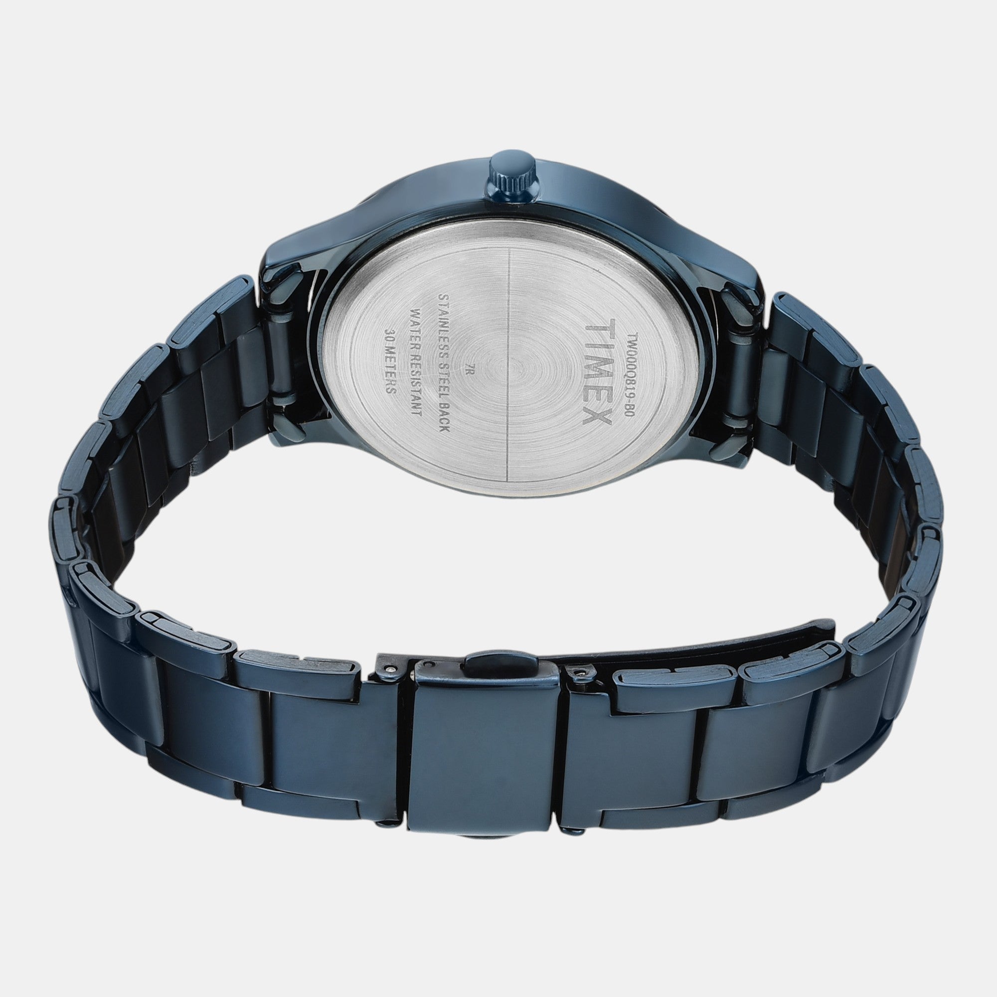 Fashion Women Quartz Blue Dial Multi-Function Stainless Steel Watch TW000Q819