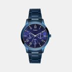 Fashion Women Quartz Blue Dial Multi-Function Stainless Steel Watch TW000Q819