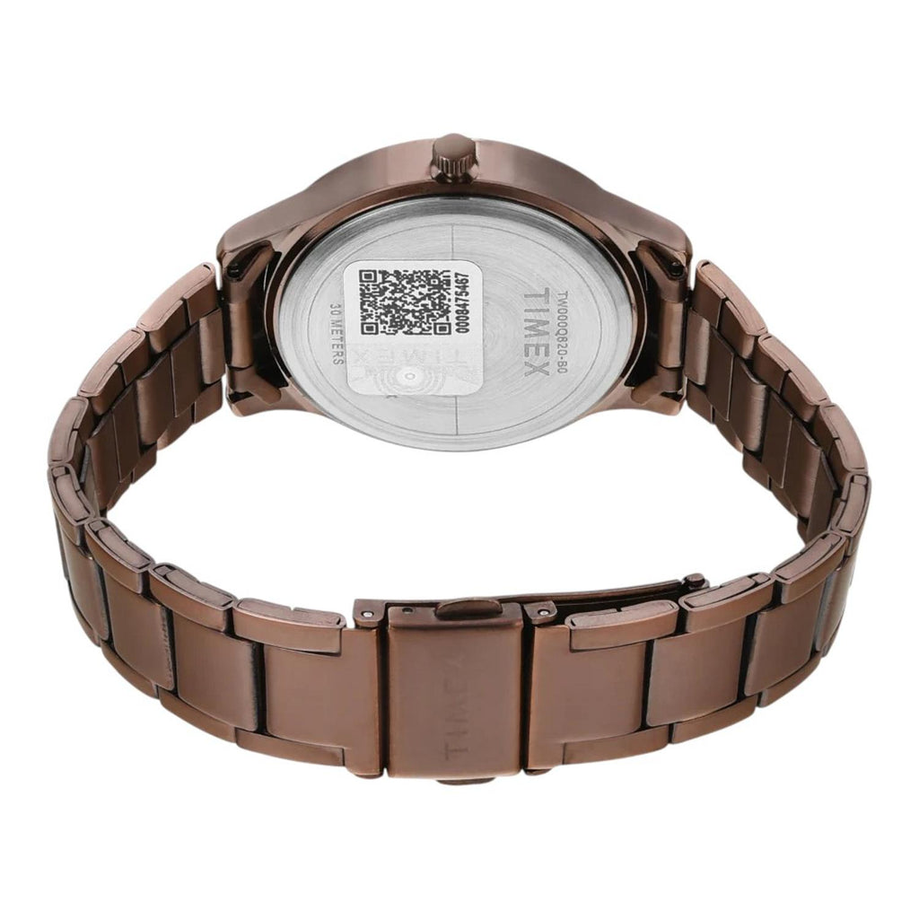 Fashion Women Quartz Brown Dial Multi-Function Stainless Steel Watch TW000Q820
