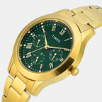 Trendline Women Quartz Green Dial Multi-Function Stainless Steel Watch TW000Q821