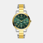 Trendline Women Quartz Green Dial Multi-Function Stainless Steel Watch TW000Q822