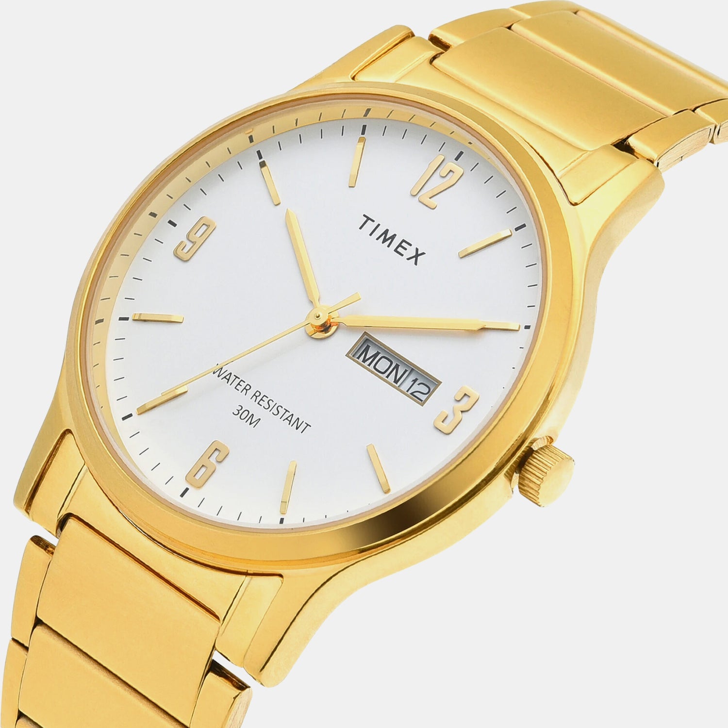 Classics Men Quartz White Dial Analog Stainless Steel Watch TW000R435