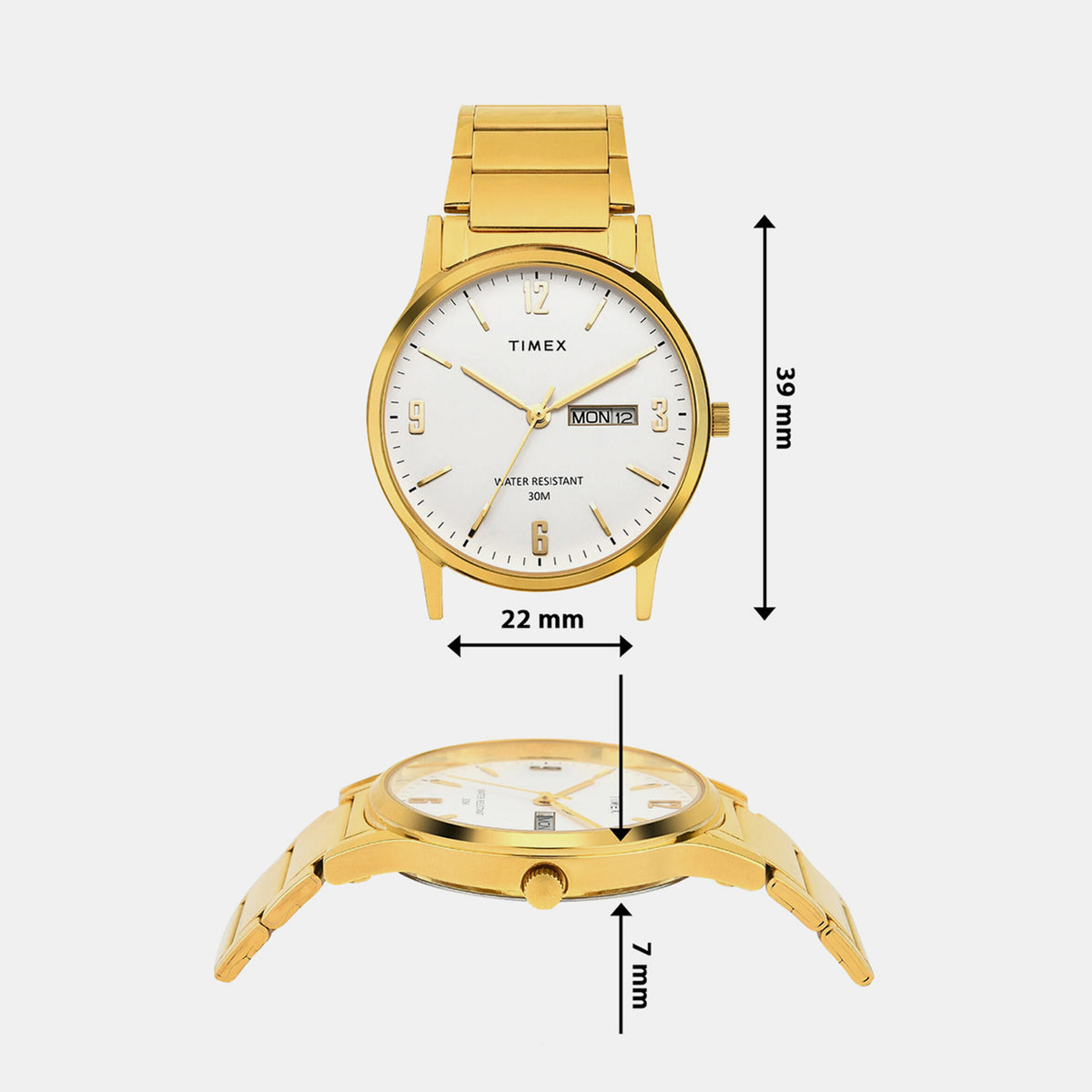 Trendline Men Quartz White Dial Analog Stainless Steel Watch TW000R435