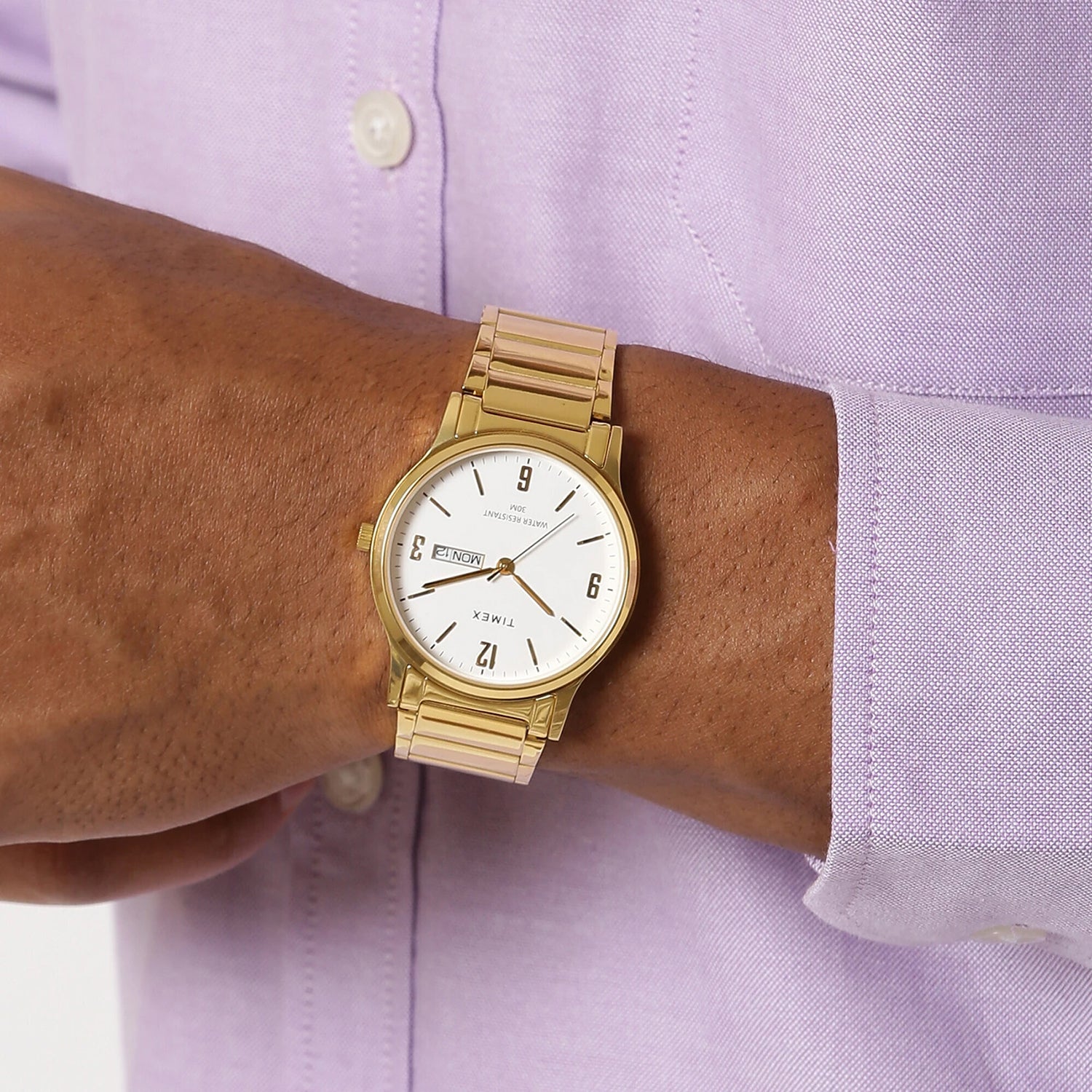 Classics Men Quartz White Dial Analog Stainless Steel Watch TW000R435