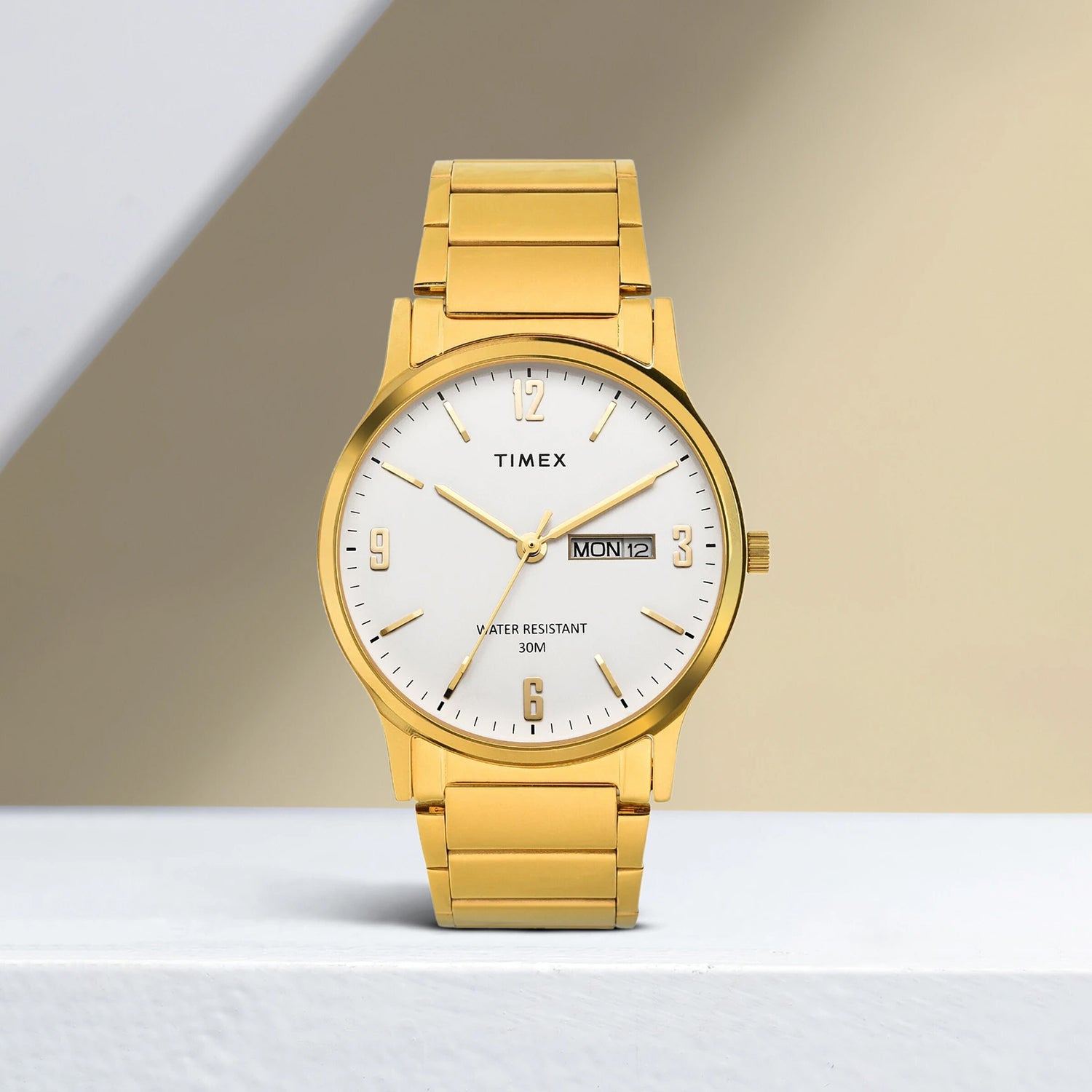 Classics Men Quartz White Dial Analog Stainless Steel Watch TW000R435