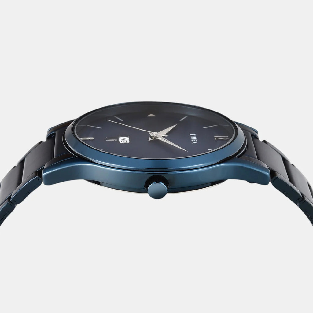 Trendline Men Quartz Blue Dial Analog Stainless Steel Watch TW000R460