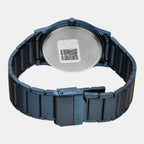 Fashion Men Quartz Blue Dial Analog Stainless Steel Watch TW000R460