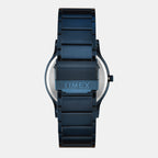 Fashion Men Quartz Blue Dial Analog Stainless Steel Watch TW000R460