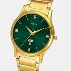 Trendline Men Quartz Green Dial Analog Stainless Steel Watch TW000R462