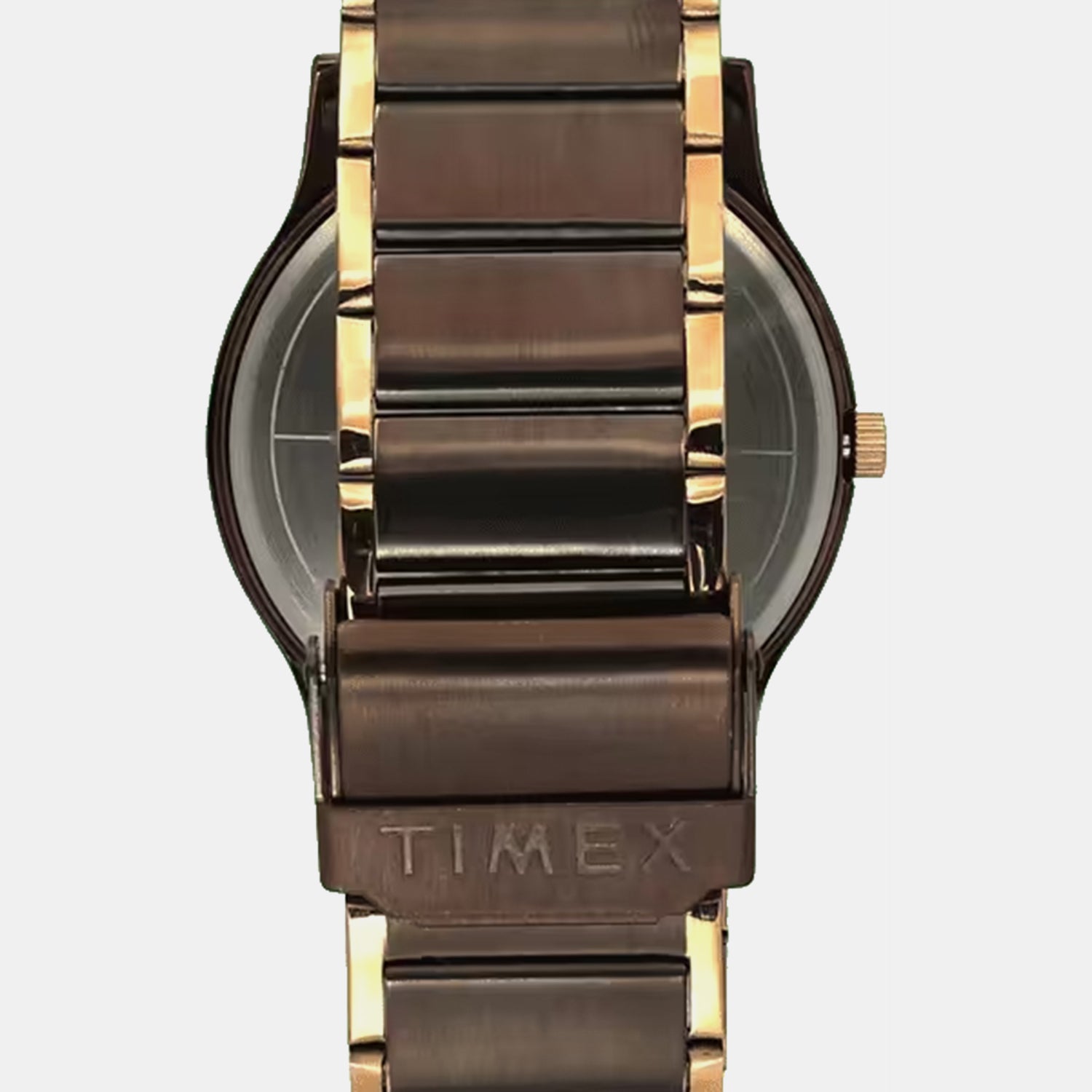Fashion Men Quartz Brown Dial Analog Stainless Steel Watch TW000R464