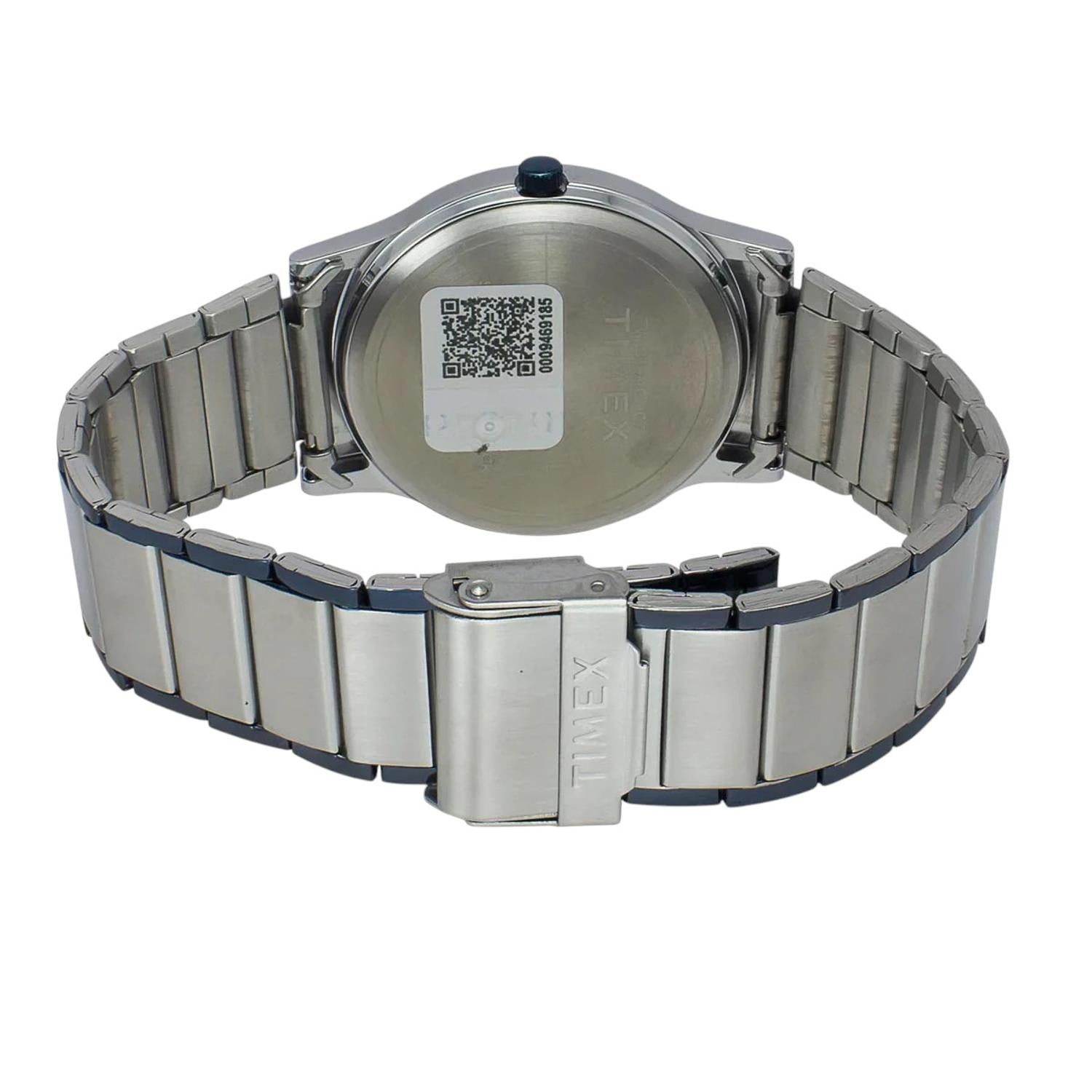 Fashion Men Quartz Silver Dial Analog Stainless Steel Watch TW000R467