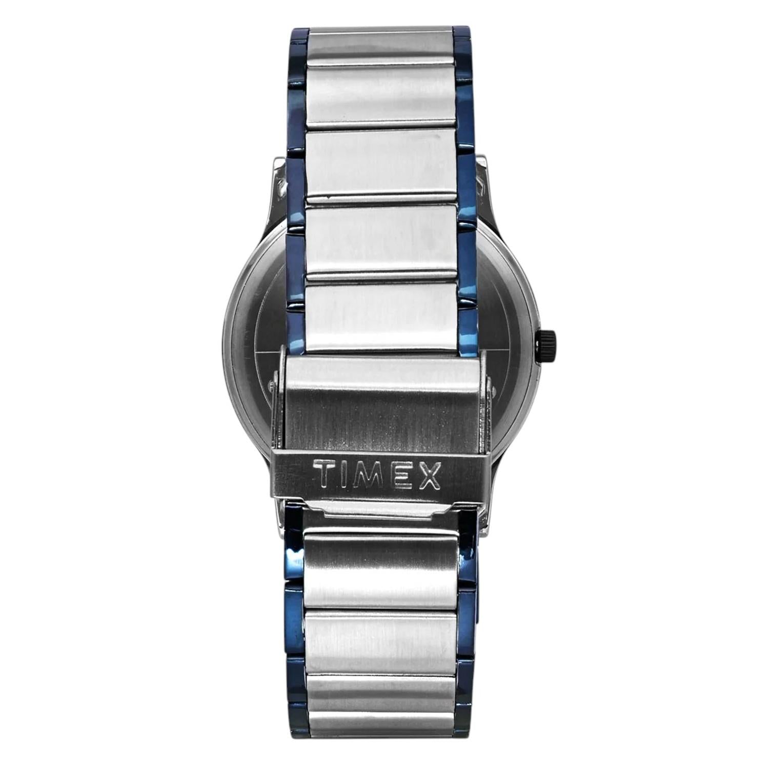 Fashion Men Quartz Silver Dial Analog Stainless Steel Watch TW000R467