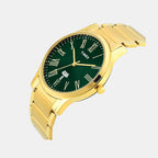 Men Quartz Green Dial Analog Stainless Steel Watch TW000R469