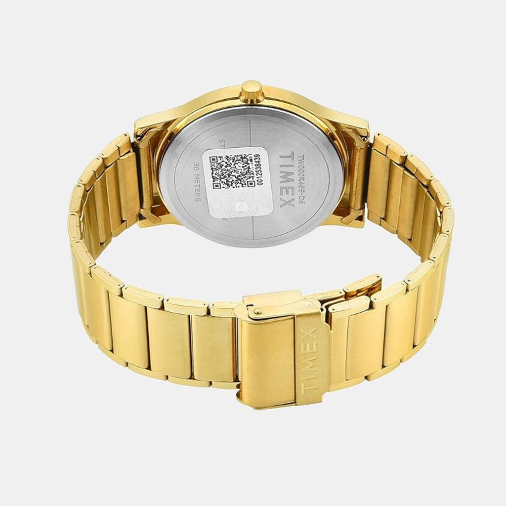 Men Quartz Green Dial Analog Stainless Steel Watch TW000R469