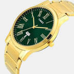 Trendline Men Quartz Green Dial Analog Stainless Steel Watch TW000R469