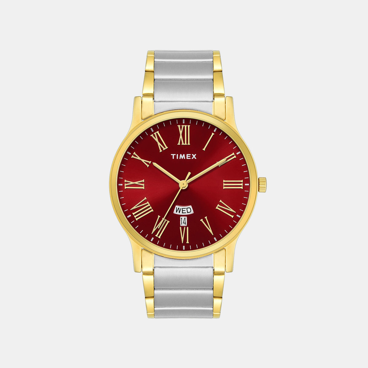 Trendline Men Quartz Red Dial Analog Stainless Steel Watch TW000R471
