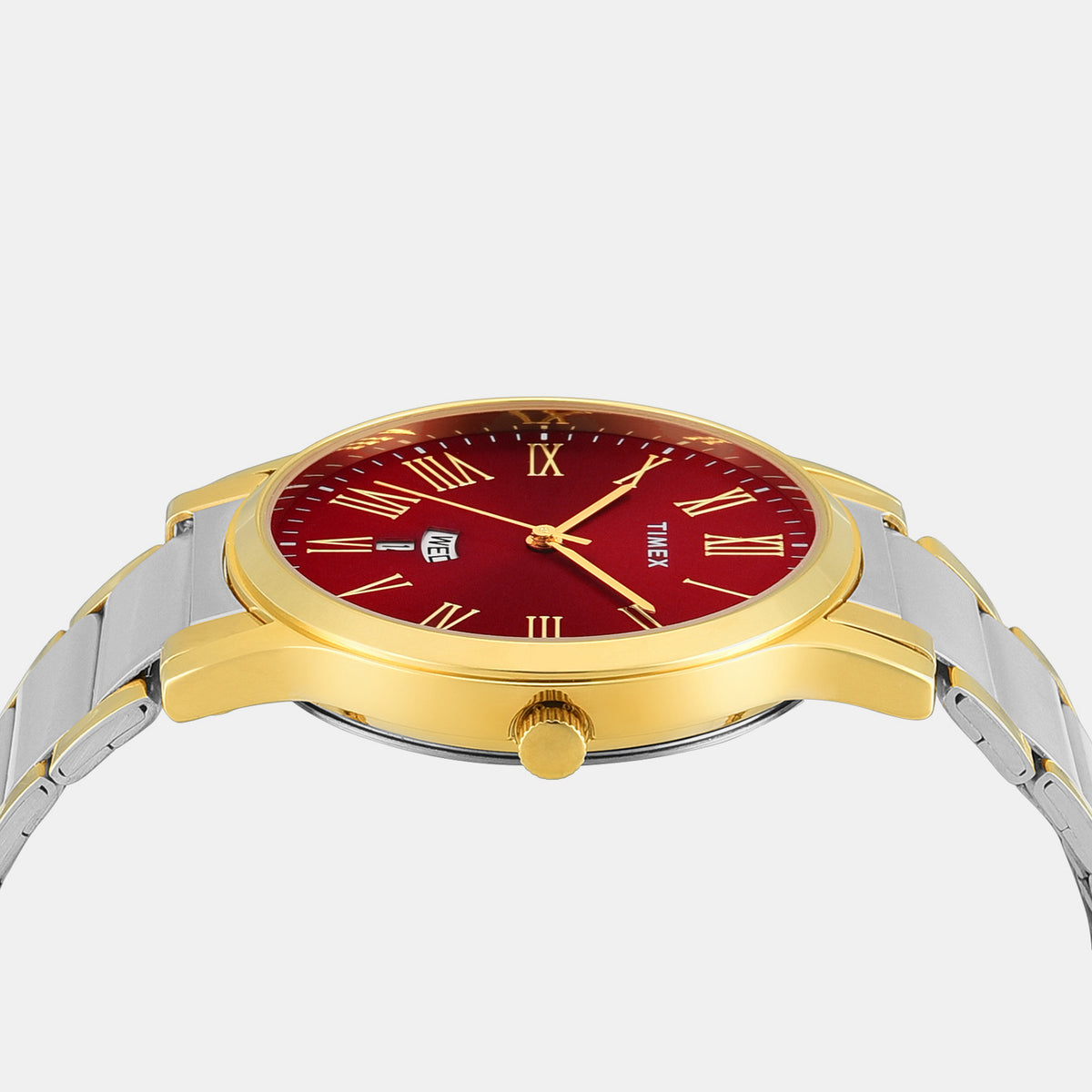 Trendline Men Quartz Red Dial Analog Stainless Steel Watch TW000R471