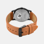 Trendline Men Quartz Black Dial Analog Leather Watch TW000R472