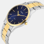 Trendline Men Quartz Blue Dial Analog Watch Stainless Steel TW000R475