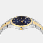 Trendline Men Quartz Blue Dial Analog Watch Stainless Steel TW000R475