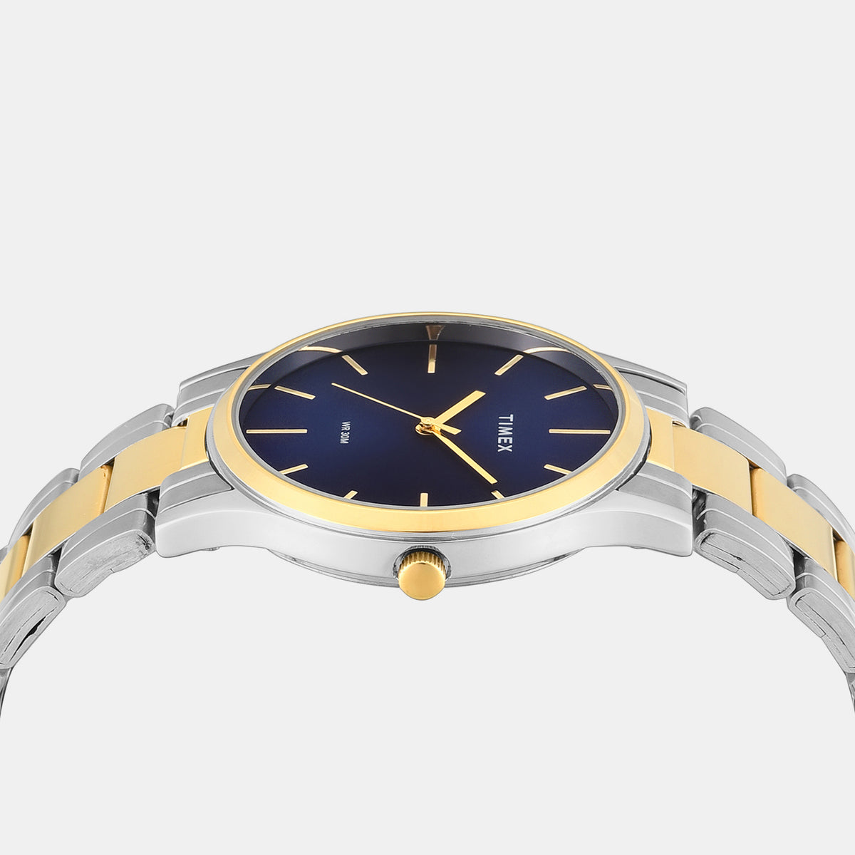 Trendline Men Quartz Blue Dial Analog Watch Stainless Steel TW000R475
