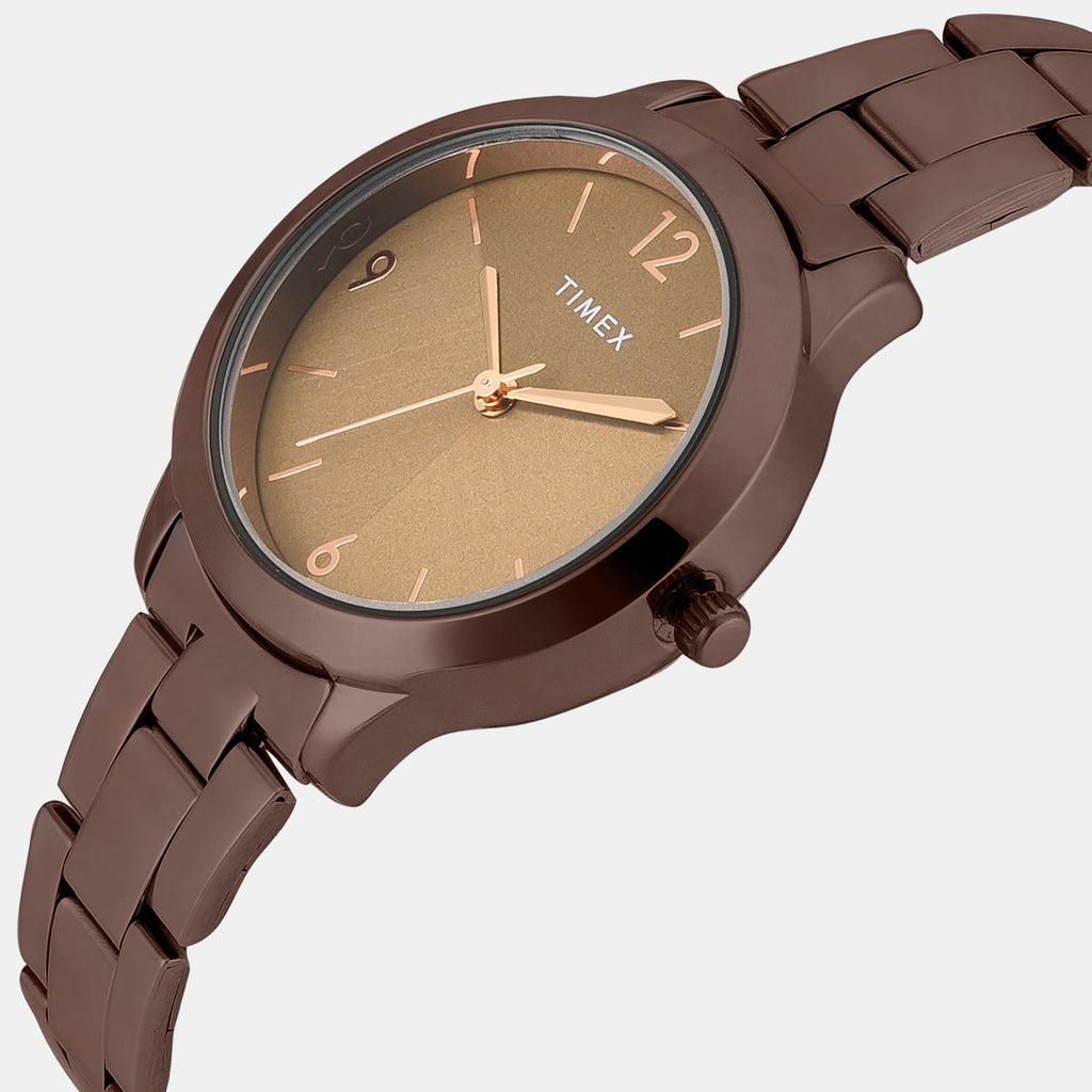 Trendline Women Quartz Brown Dial Analog Watch TW000T638