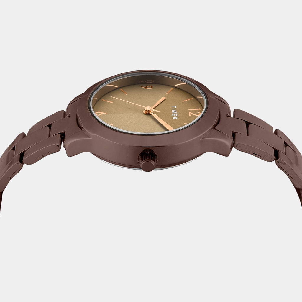 Trendline Women Quartz Brown Dial Analog Watch TW000T638