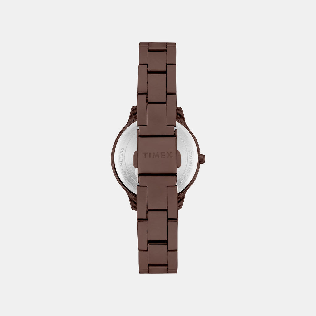 Trendline Women Quartz Brown Dial Analog Watch TW000T638