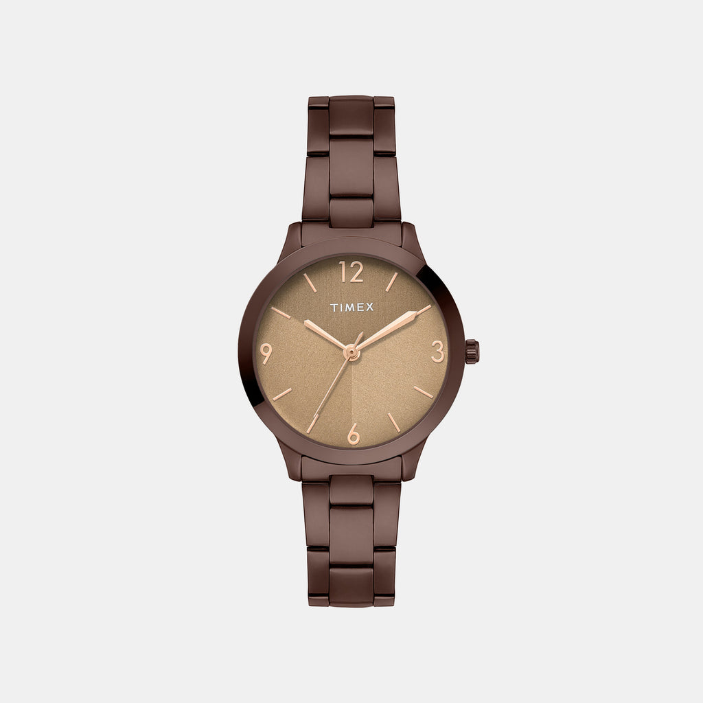 Trendline Women Quartz Brown Dial Analog Watch TW000T638