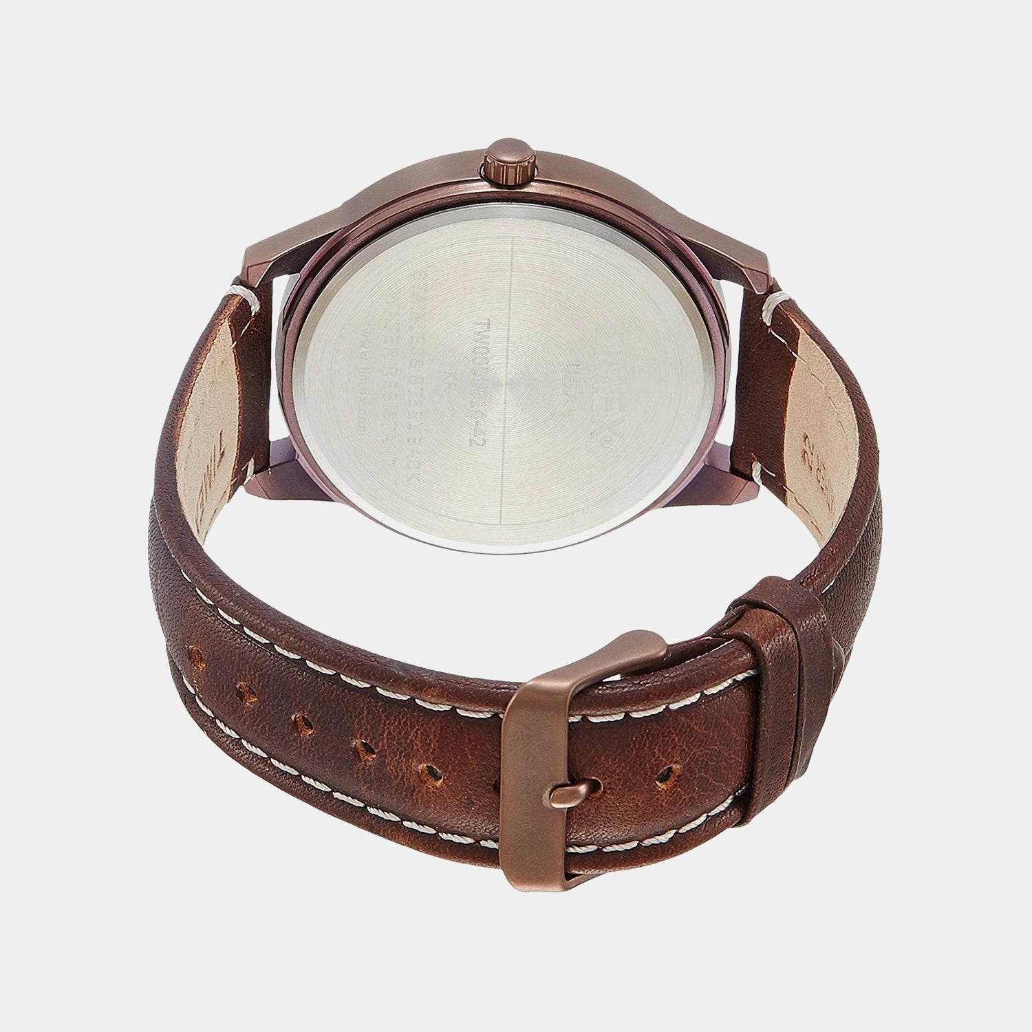 Fashion Men Quartz Brown Dial Multi-Function Leather Watch TW000U914