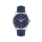 Trendline Men Quartz Blue Dial Analog Leather Watch TW000V821