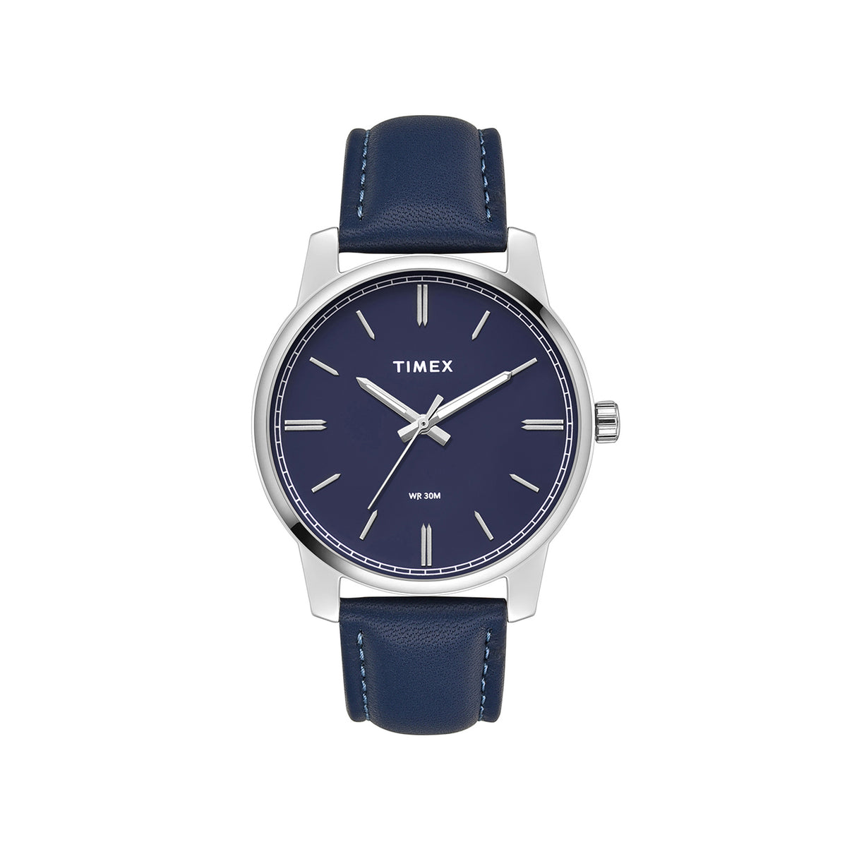 Trendline Men Quartz Blue Dial Analog Leather Watch TW000V821