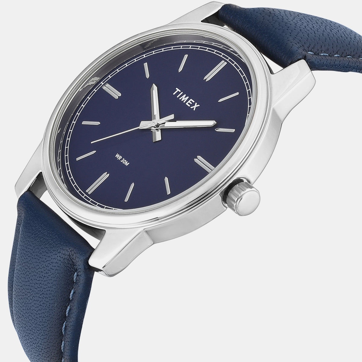 Trendline Men Quartz Blue Dial Analog Leather Watch TW000V821