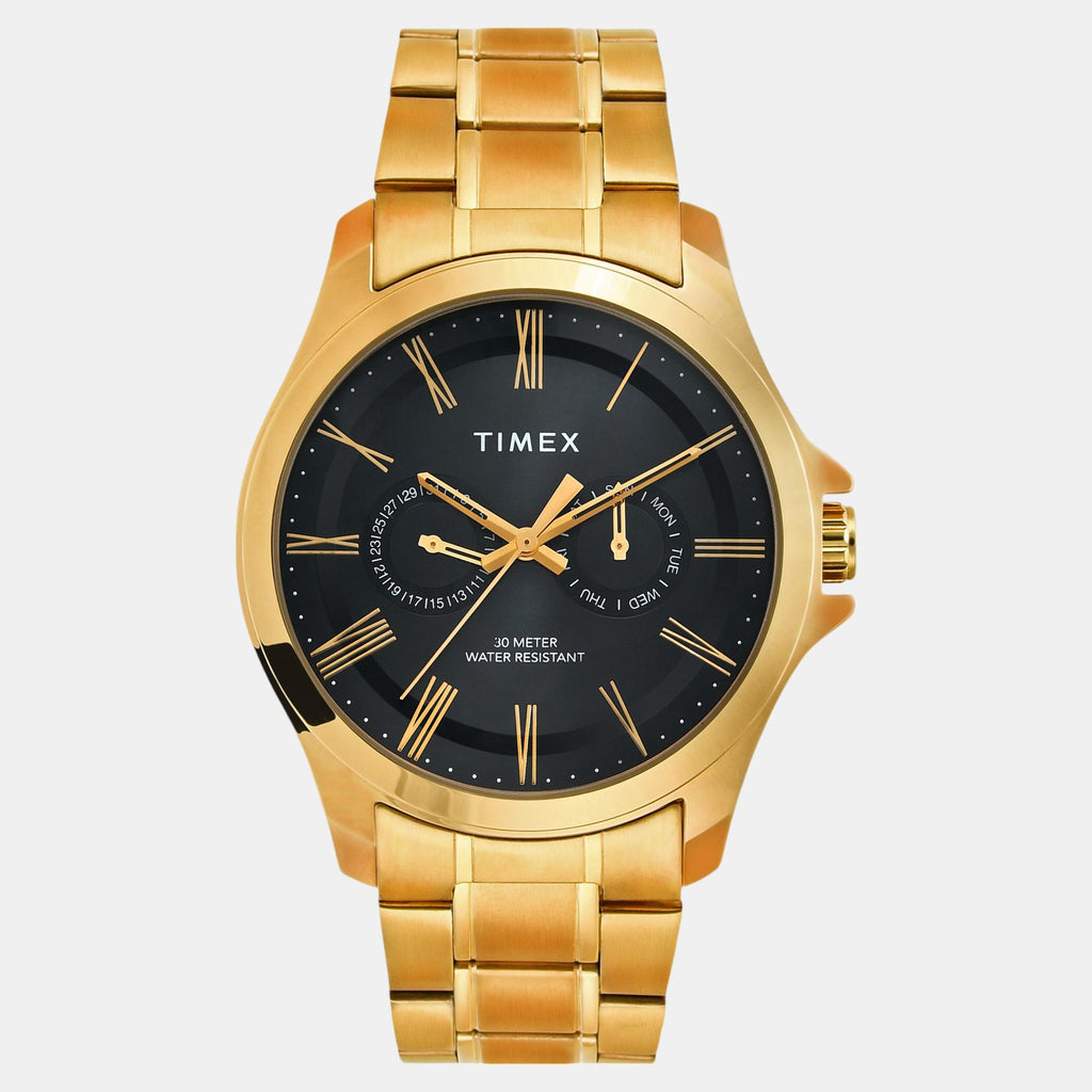 Classics Men Quartz Black Dial Analog Stainless Steel Watch TW000X129