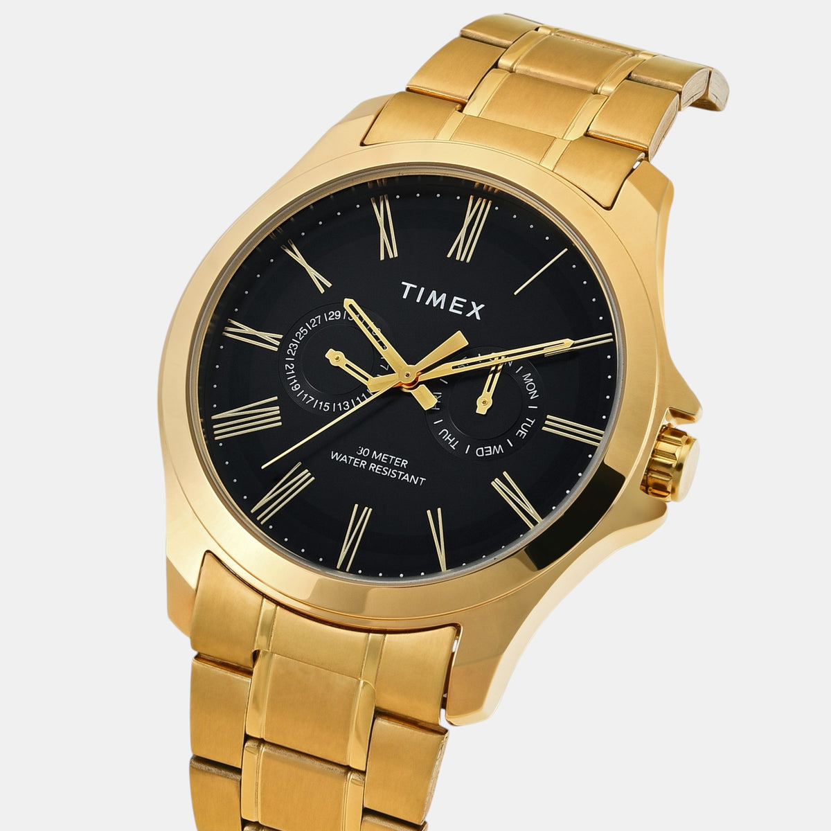 Trendline Men Quartz Black Dial Analog Stainless Steel Watch TW000X129
