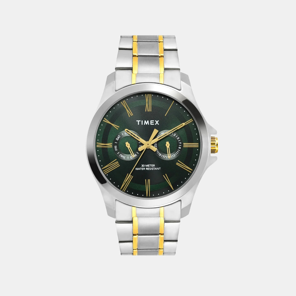 Timex Round Green Multi-Function watch