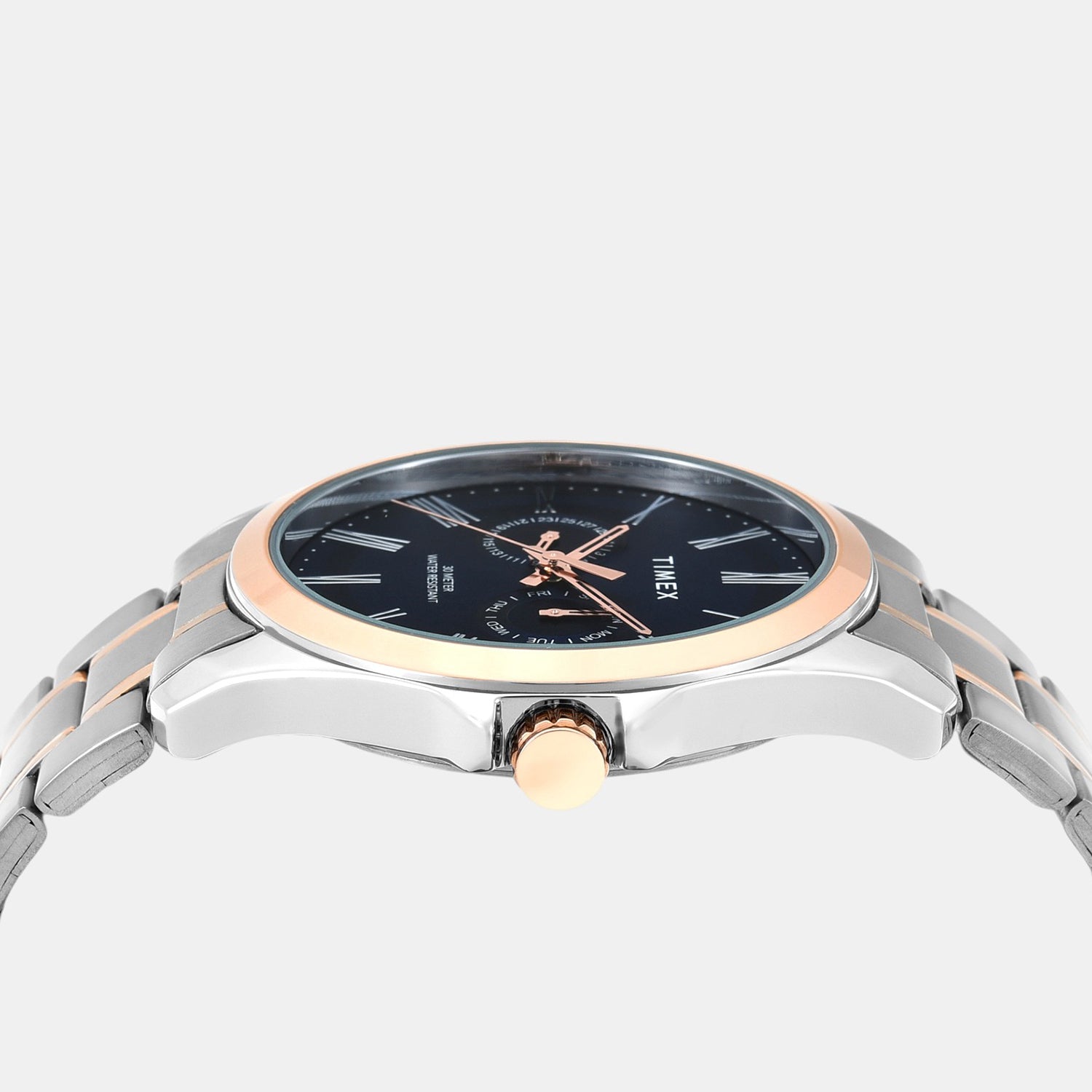 Classics Men Quartz Blue Dial Multi-Function Stainless Steel Watch TW000X131