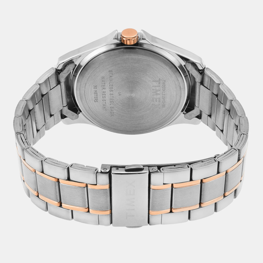 Classics Men Quartz Blue Dial Analog Stainless Steel Watch TW000X131