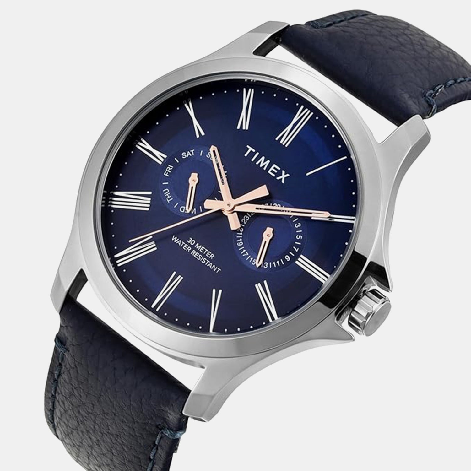 Fashion Men Quartz Dial Analog Leather Watch TW000X132