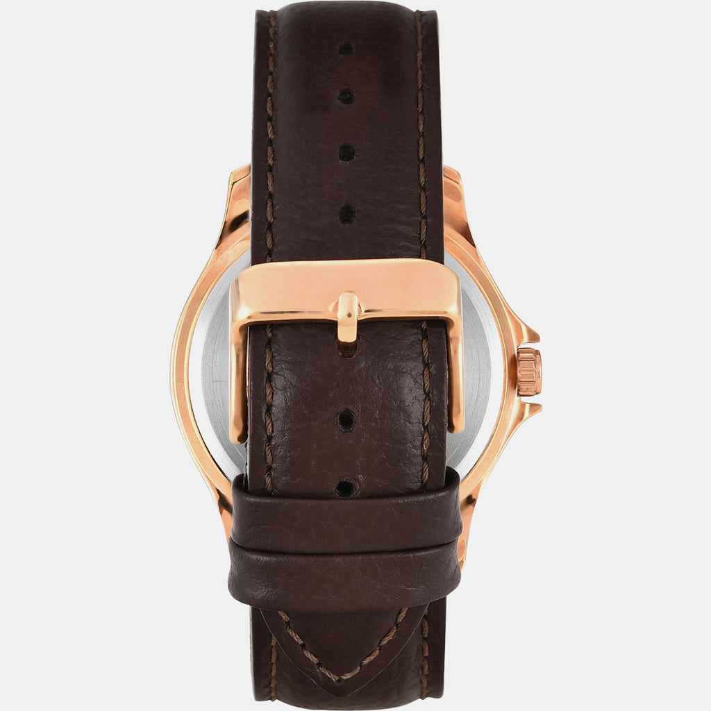 Fashion Men Quartz Dial Analog Leather Watch TW000X133