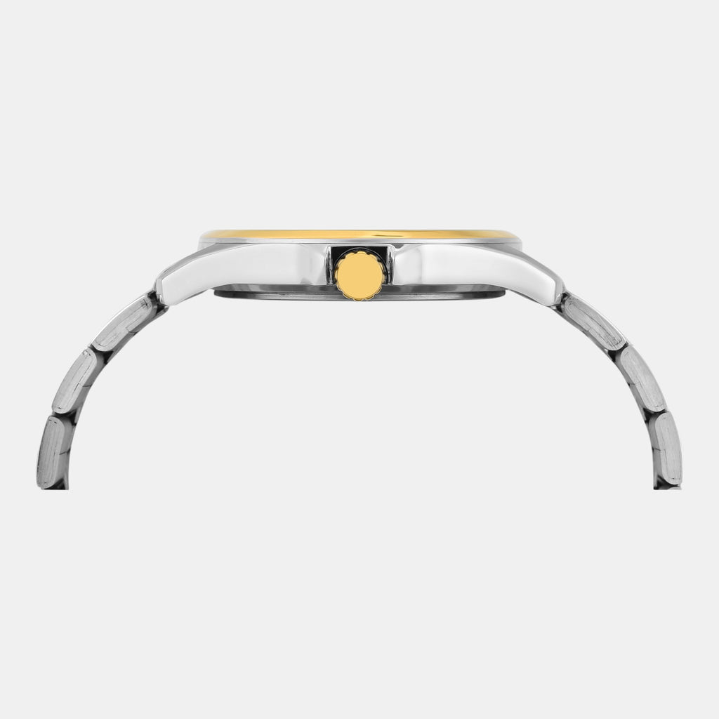 Fashion Men Quartz Silver Dial Analog Stainless Steel Watch TW000X134