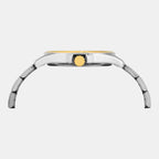 Fashion Men Quartz Silver Dial Analog Stainless Steel Watch TW000X134