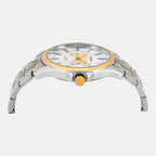 Fashion Men Quartz Silver Dial Analog Stainless Steel Watch TW000X134