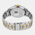 Fashion Men Quartz Silver Dial Analog Stainless Steel Watch TW000X134