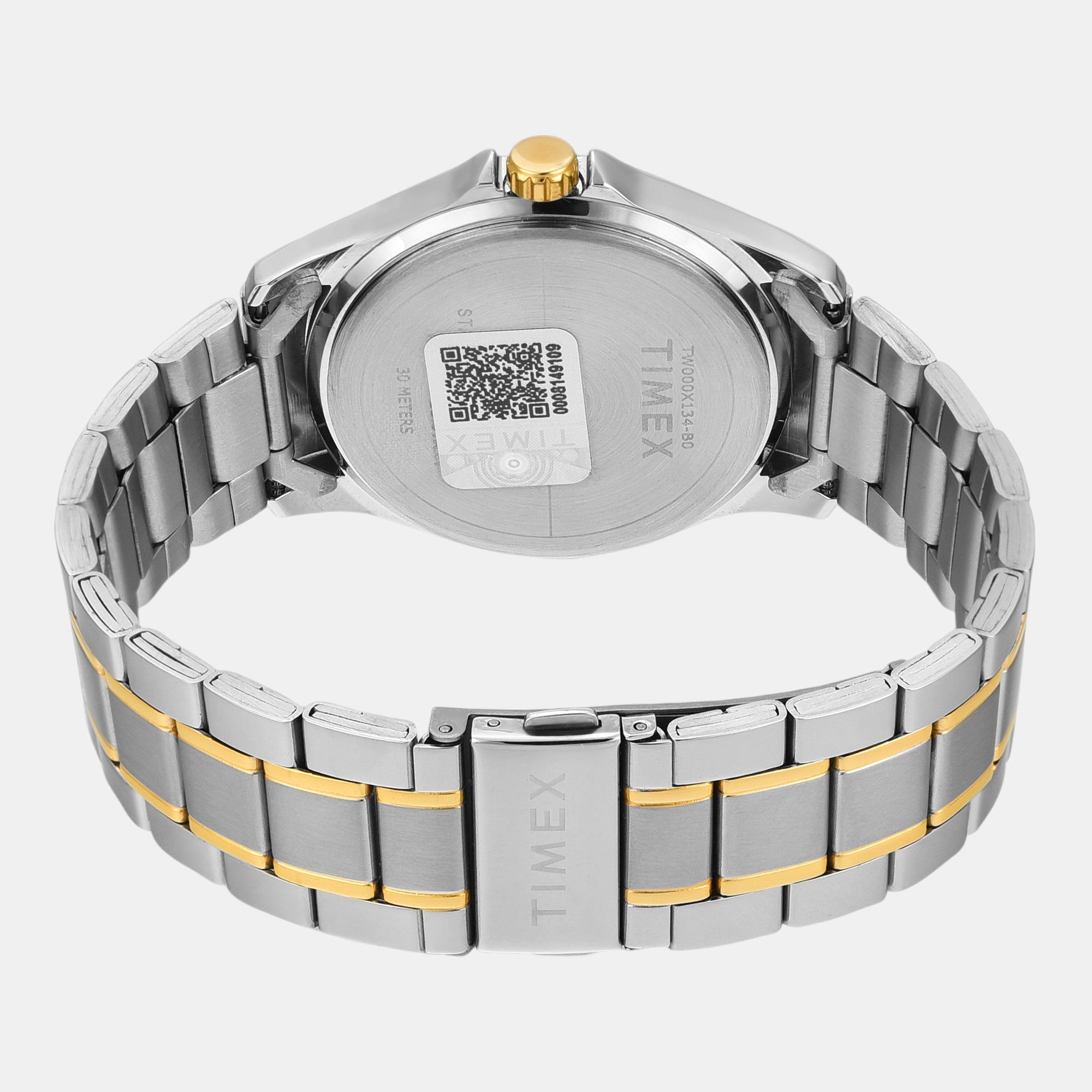 Fashion Men Quartz Silver Dial Analog Stainless Steel Watch TW000X134