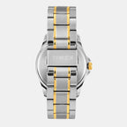 Fashion Men Quartz Silver Dial Analog Stainless Steel Watch TW000X134