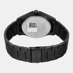 Fashion Men Quartz Black Dial Analog Stainless Steel Watch TW000X135