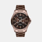Fashion Men Quartz Brown Dial Analog Stainless Steel Watch TW000X136