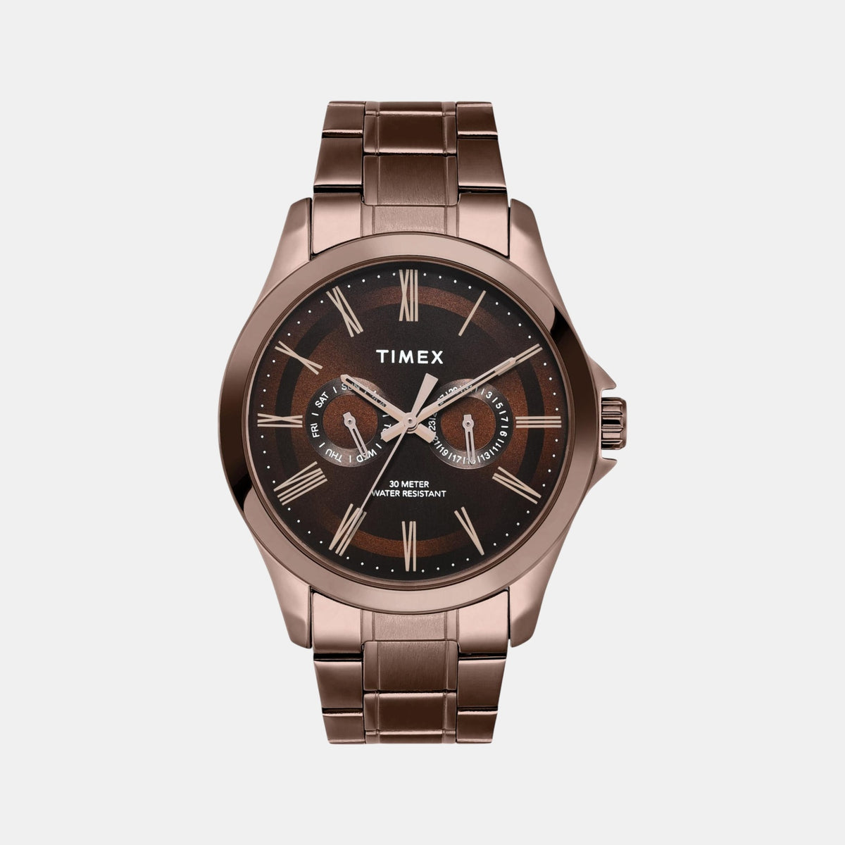 Trendline Men Quartz Brown Dial Analog Stainless Steel Watch TW000X136